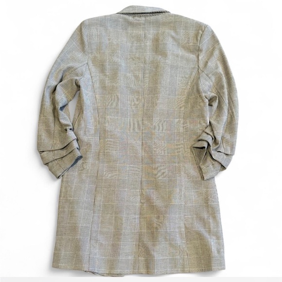 Rachel Zoe Tan Blazer with Textured Fabric and Open Front - Picture 3 of 7